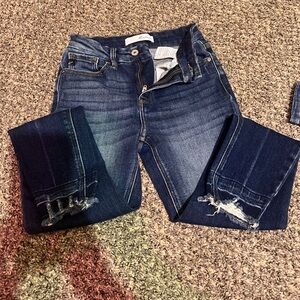 KanCan Midnight Blue Ripped Skinny Jeans